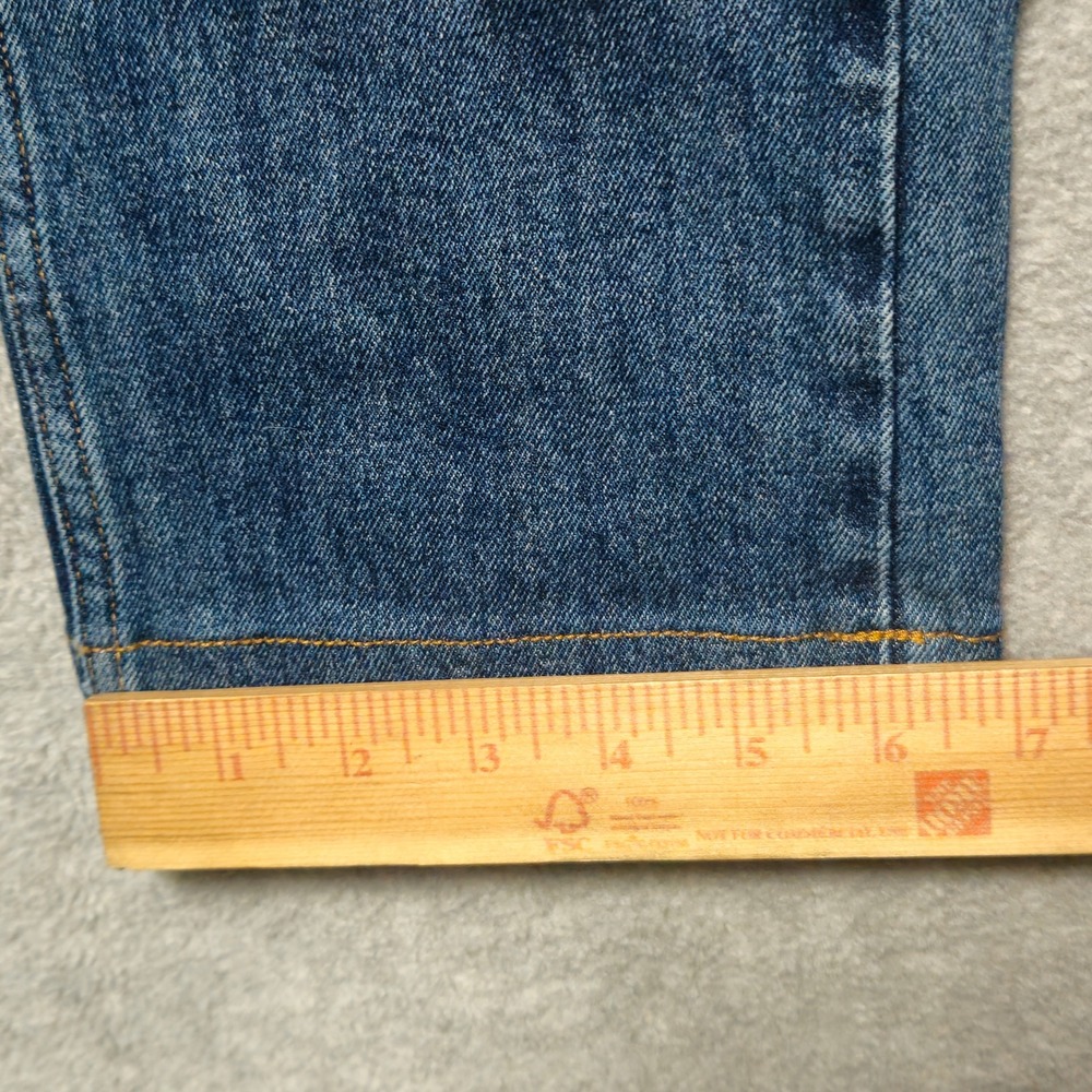 Buck Mason Jeans Double Dipped Straight Leg Mens 28x25 Button Fly Medium Wash* - Picture 9 of 10